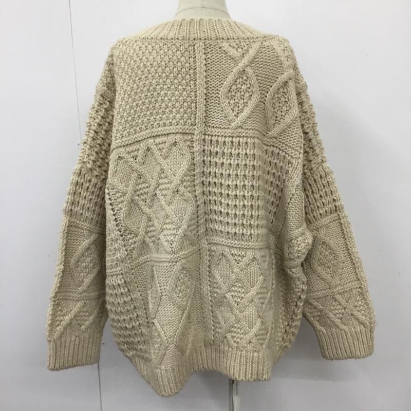 ロデオクラウンズ Rodeo Crowns ニット、セーター 長袖 FREE 無地 ベージュ / ベージュ / レディース USED 古着 中古 10101783