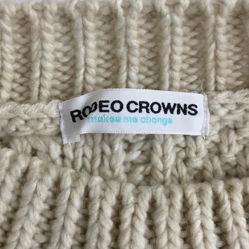 ロデオクラウンズ Rodeo Crowns ニット、セーター 長袖 FREE 無地 ベージュ / ベージュ / レディース USED 古着 中古 10101783
