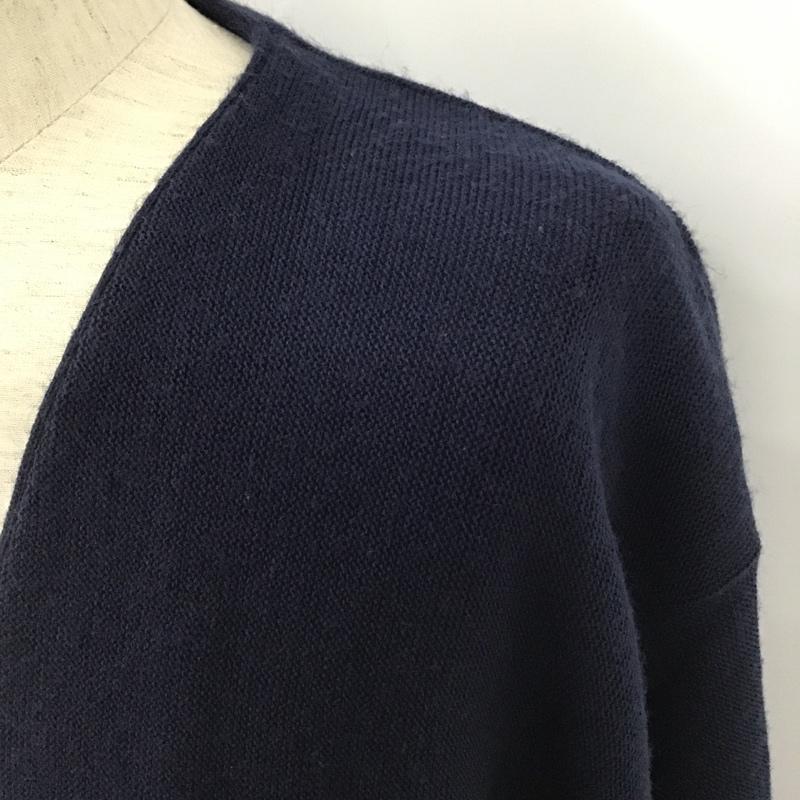 アイゾッド IZOD カーディガン 長袖 長袖ニットカーディガン リブニットカーディガン 前ボタン 80s USA製 古着 XL ロゴ、文字 紺 / ネイビー / メンズ USED 古着 中古 10101809