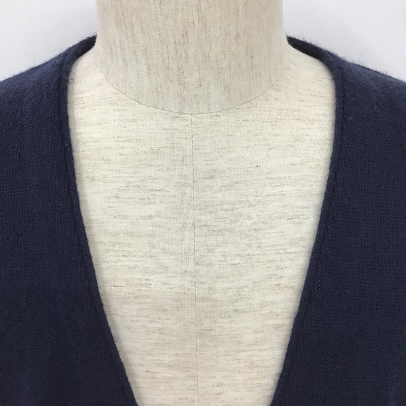 アイゾッド IZOD カーディガン 長袖 長袖ニットカーディガン リブニットカーディガン 前ボタン 80s USA製 古着 XL ロゴ、文字 紺 / ネイビー / メンズ USED 古着 中古 10101809