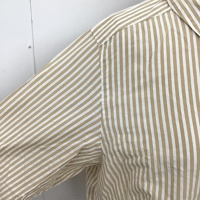 ミチコロンドン MICHIKO LONDON シャツ、ブラウス 長袖 長袖シャツ カラーシャツ ポケットシャツ 長袖カットソー ストライプシャツ 40 ストライプ 白 / ホワイト / X ベージュ / ベージュ / レディース USED 古着 中古 10101827