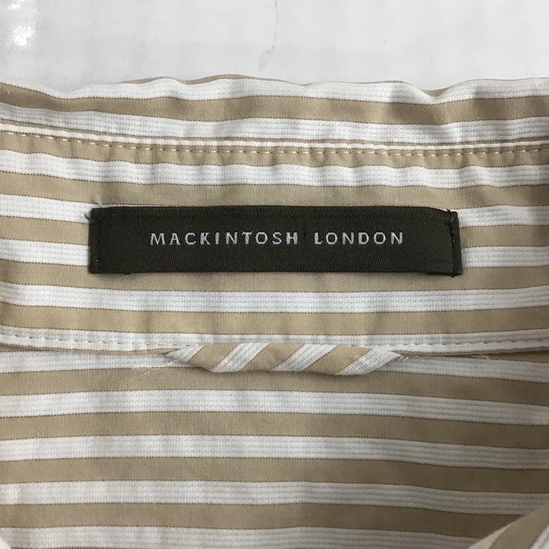 ミチコロンドン MICHIKO LONDON シャツ、ブラウス 長袖 長袖シャツ カラーシャツ ポケットシャツ 長袖カットソー ストライプシャツ 40 ストライプ 白 / ホワイト / X ベージュ / ベージュ / レディース USED 古着 中古 10101827