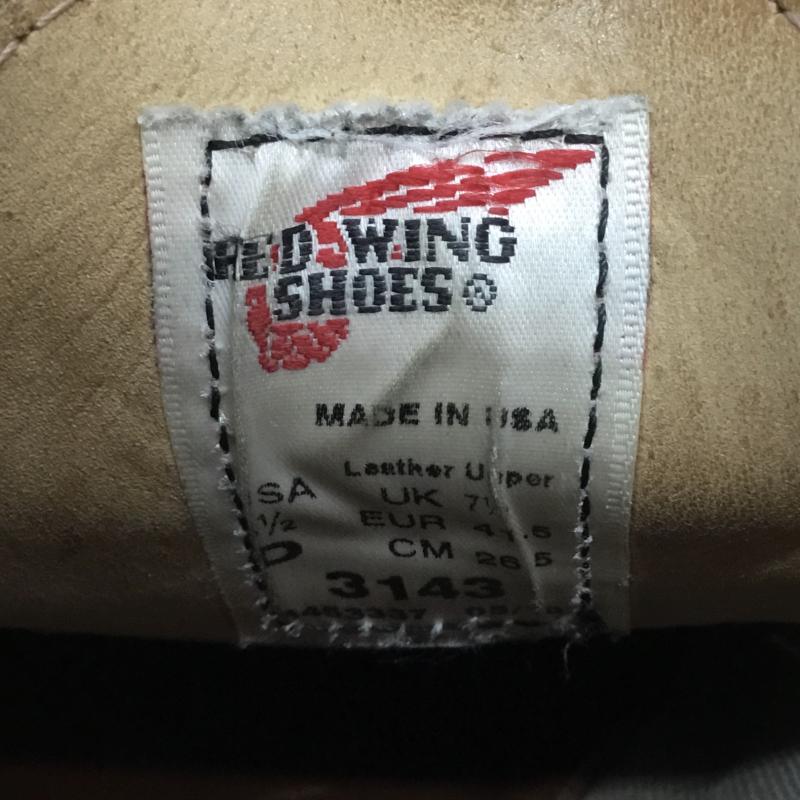 レッドウィング RED WING ブーツ 一般 スエード チャッカ サンドモハヴェラフアウト 3143 US:8.5 ベージュ / ベージュ / メンズ USED 古着 中古 10101830