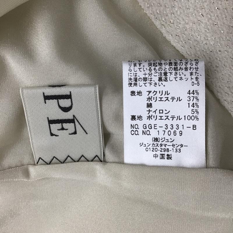 ロペ ROPE' ワンピース ひざ丈スカート 長袖ワンピース クルーネック バックジップワンピース ウエスト切り替えワンピース 38 無地 オフホワイト / オフホワイト / レディース USED 古着 中古 10101848