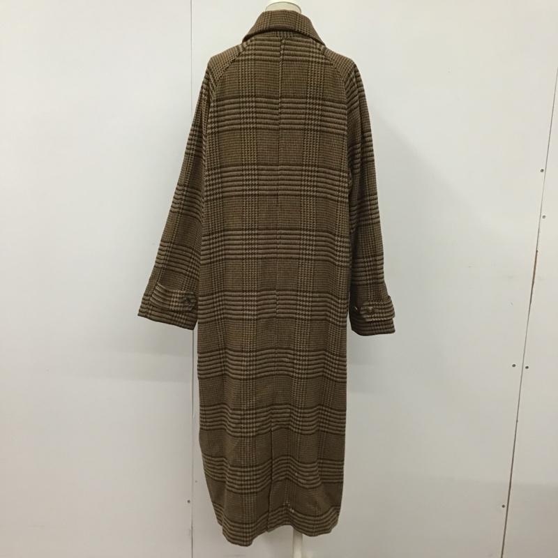 ビーミング バイ ビームス B:MING by BEAMS コート コート一般 93-19-0242-803 ステンカラーコートロングチェックアウター ロングコート S チェック 茶 / ブラウン / レディース USED 古着 中古 10101860