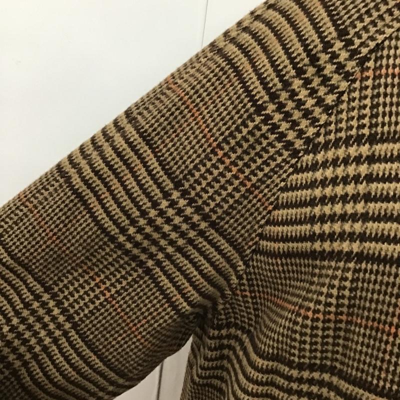 ビーミング バイ ビームス B:MING by BEAMS コート コート一般 93-19-0242-803 ステンカラーコートロングチェックアウター ロングコート S チェック 茶 / ブラウン / レディース USED 古着 中古 10101860