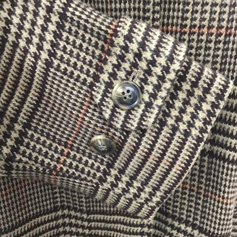 ビーミング バイ ビームス B:MING by BEAMS コート コート一般 93-19-0242-803 ステンカラーコートロングチェックアウター ロングコート S チェック 茶 / ブラウン / レディース USED 古着 中古 10101860