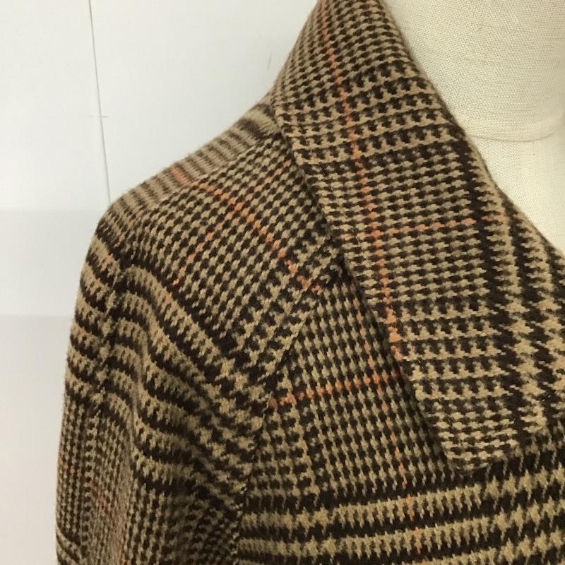 ビーミング バイ ビームス B:MING by BEAMS コート コート一般 93-19-0242-803 ステンカラーコートロングチェックアウター ロングコート S チェック 茶 / ブラウン / レディース USED 古着 中古 10101860