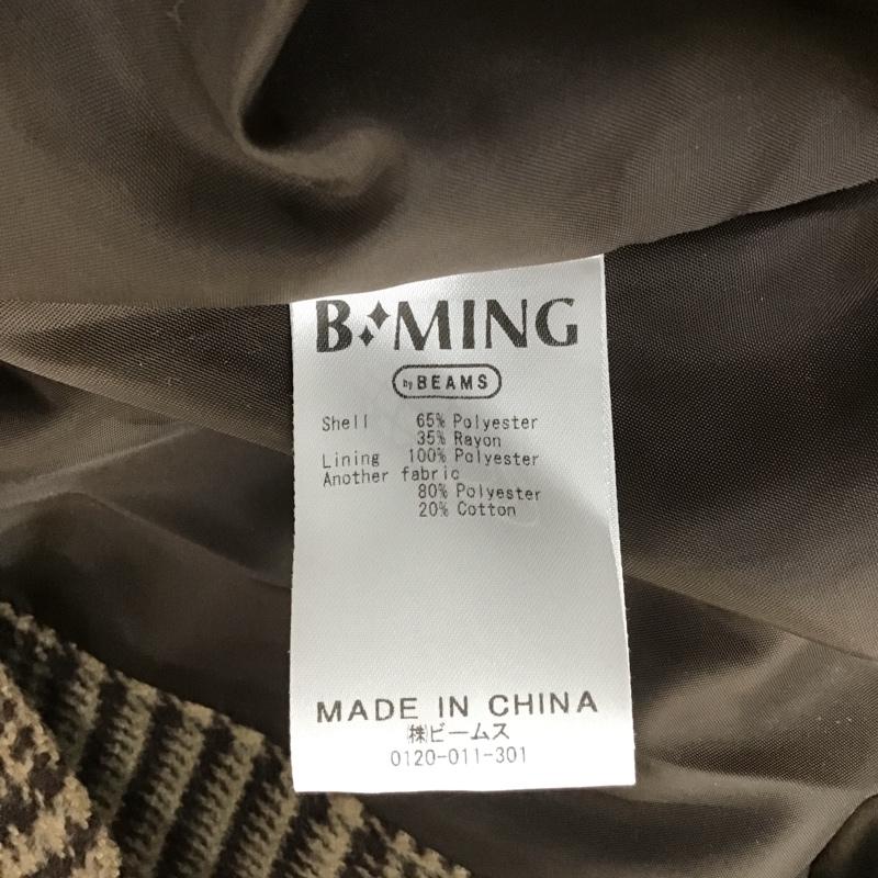 ビーミング バイ ビームス B:MING by BEAMS コート コート一般 93-19-0242-803 ステンカラーコートロングチェックアウター ロングコート S チェック 茶 / ブラウン / レディース USED 古着 中古 10101860