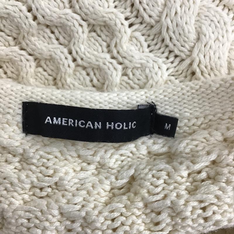 アメリカンホリック AMERICAN HOLIC ニット、セーター 長袖 M 無地 白 / ホワイト / レディース USED 古着 中古 10101885