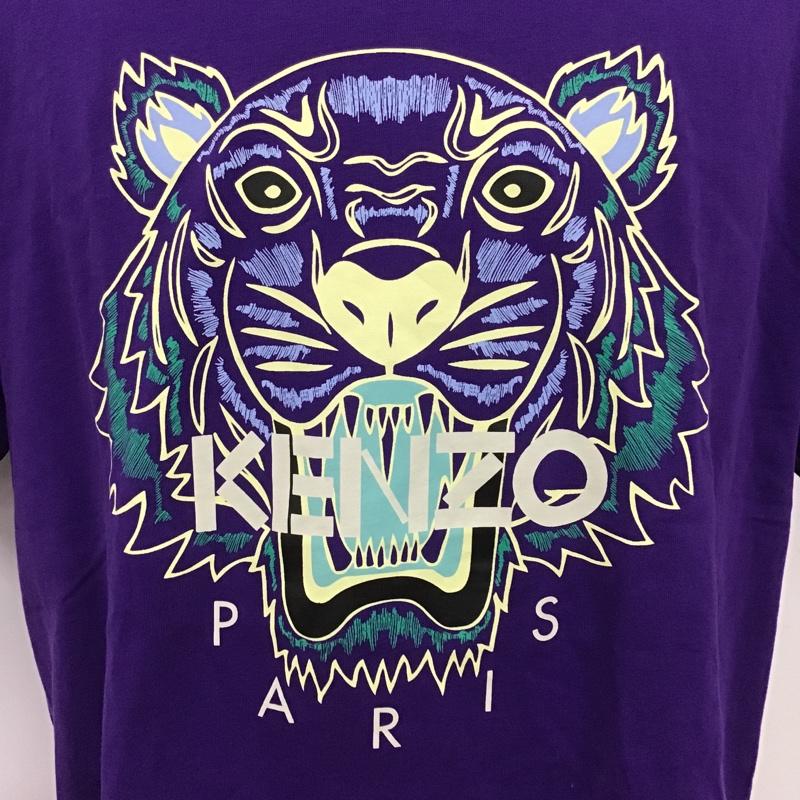 ケンゾー KENZO Tシャツ 半袖 FA55TS0504YA 半袖Tシャツ プリントTシャツ 半袖カットソー XL プリント 紫 / パープル / メンズ USED 古着 中古 10101902