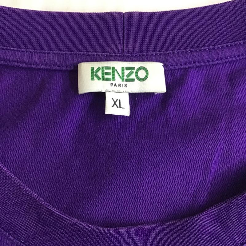 ケンゾー KENZO Tシャツ 半袖 FA55TS0504YA 半袖Tシャツ プリントTシャツ 半袖カットソー XL プリント 紫 / パープル / メンズ USED 古着 中古 10101902