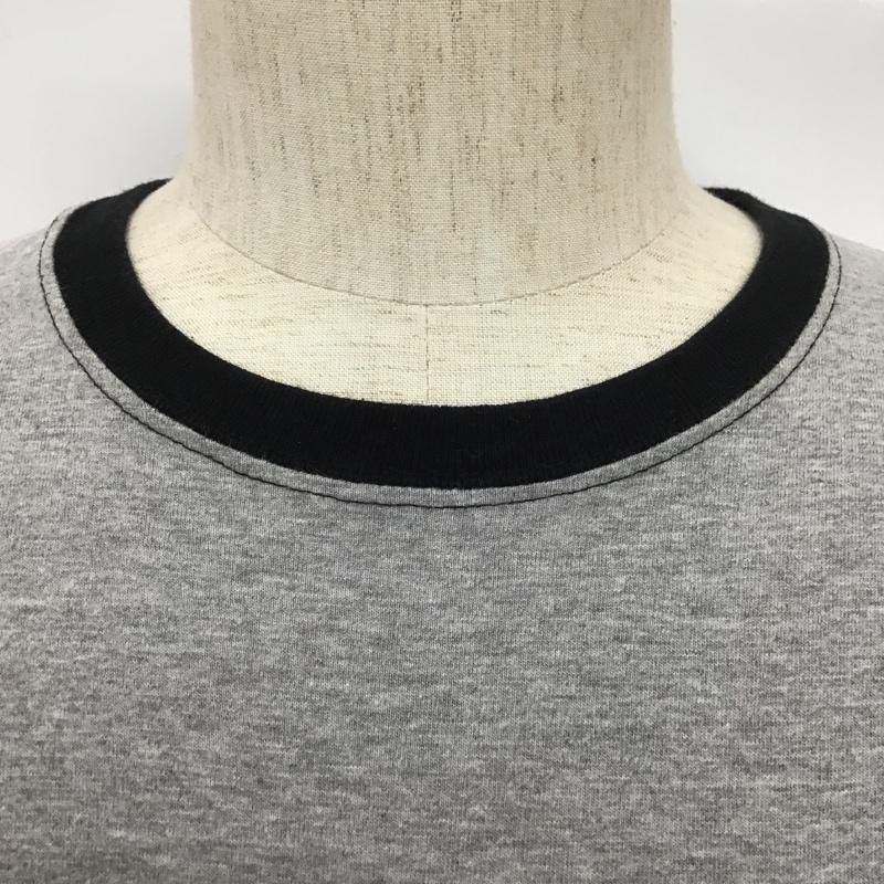 チャレンジャー CHALLENGER カットソー 長袖 長袖カットソー クルーネックカットソー ロングスリーブカットソー プリントTシャツ M ロゴ、文字 灰 / グレー / メンズ USED 古着 中古 10101915