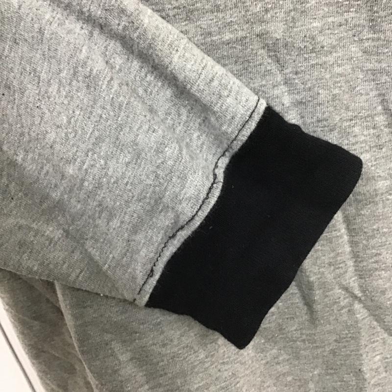チャレンジャー CHALLENGER カットソー 長袖 長袖カットソー クルーネックカットソー ロングスリーブカットソー プリントTシャツ M ロゴ、文字 灰 / グレー / メンズ USED 古着 中古 10101915