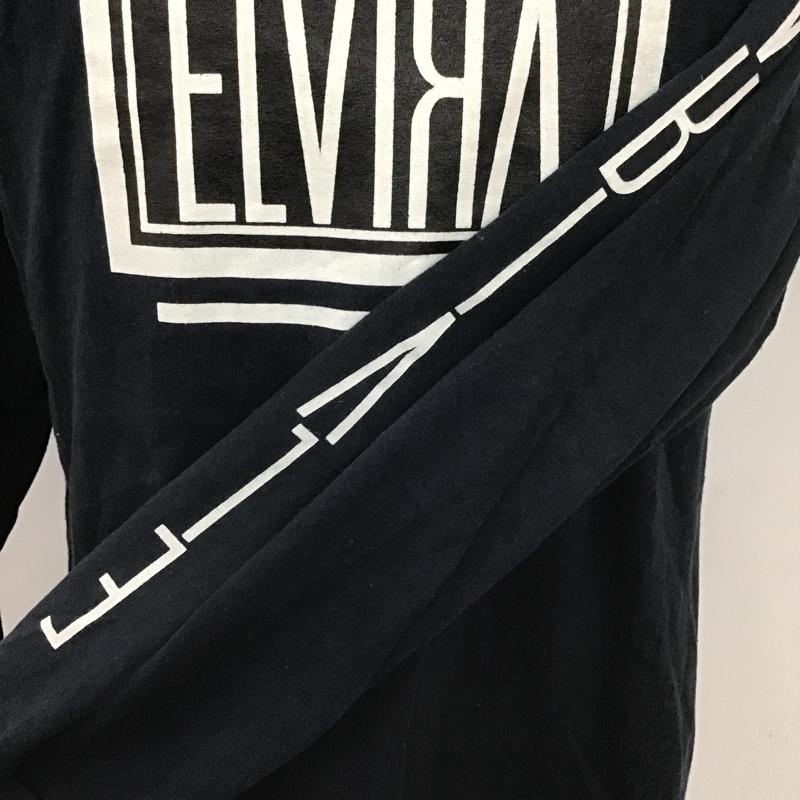 エルヴィラ ELVIRA カットソー 長袖 長袖カットソー クルーネックカットソー ロングスリーブカットソー プリントTシャツ M ロゴ、文字 黒 / ブラック / メンズ USED 古着 中古 10101916