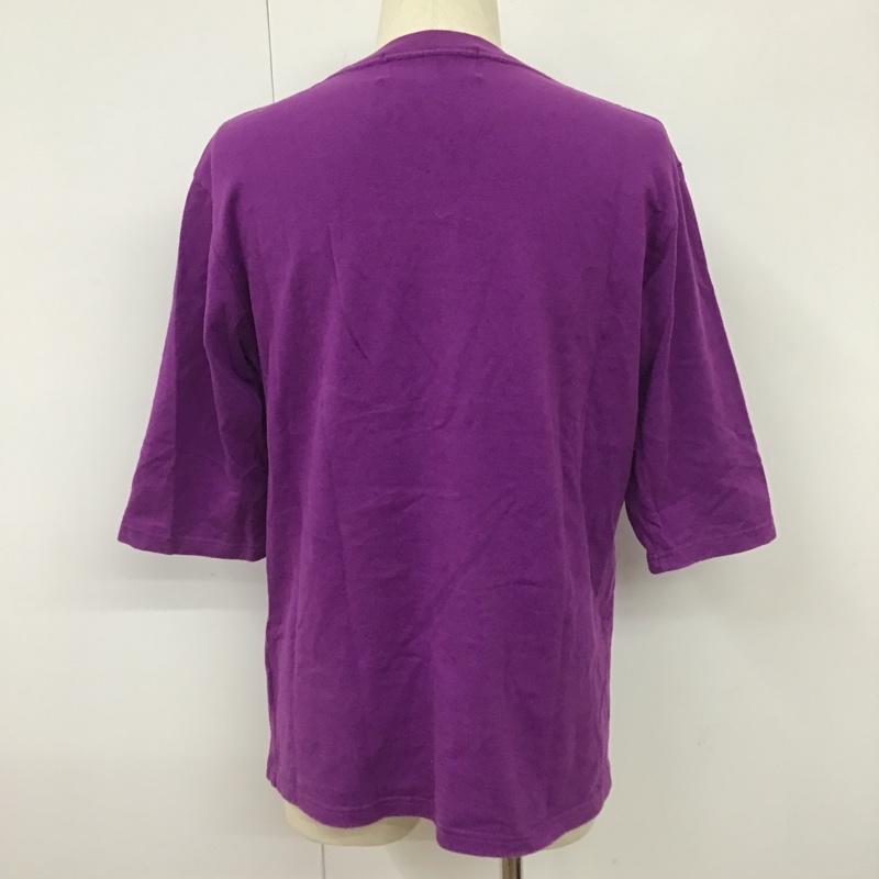 エフエイティー FAT Tシャツ 半袖 半袖カットソー プリントTシャツ クルーネックカットソー ロゴ、文字 紫 / パープル / メンズ USED 古着 中古 10101917
