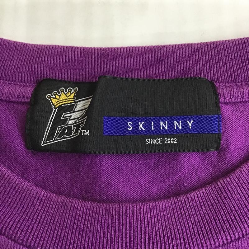 エフエイティー FAT Tシャツ 半袖 半袖カットソー プリントTシャツ クルーネックカットソー ロゴ、文字 紫 / パープル / メンズ USED 古着 中古 10101917