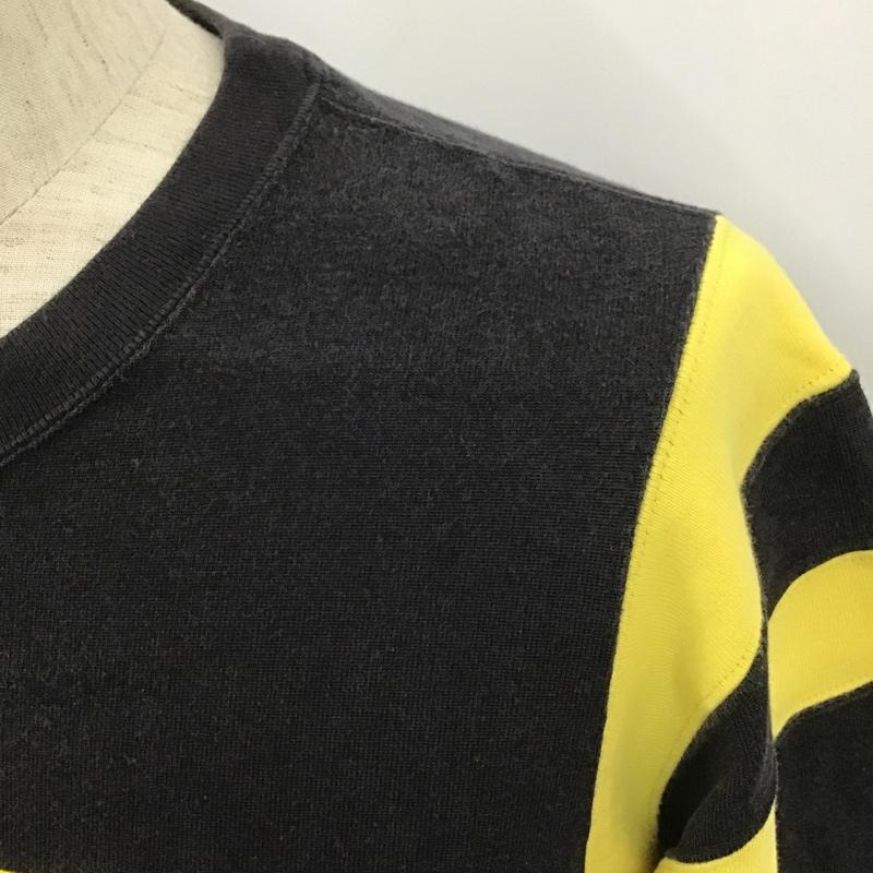 エフエイティー FAT Tシャツ 半袖 半袖カットソー プリントTシャツ クルーネックカットソー ロゴ、文字 黒 / ブラック / X 黄 / イエロー / メンズ USED 古着 中古 10101918