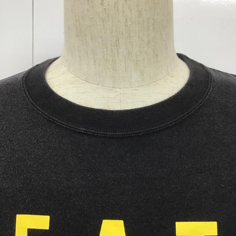 エフエイティー FAT Tシャツ 半袖 半袖カットソー プリントTシャツ クルーネックカットソー ロゴ、文字 黒 / ブラック / X 黄 / イエロー / メンズ USED 古着 中古 10101918