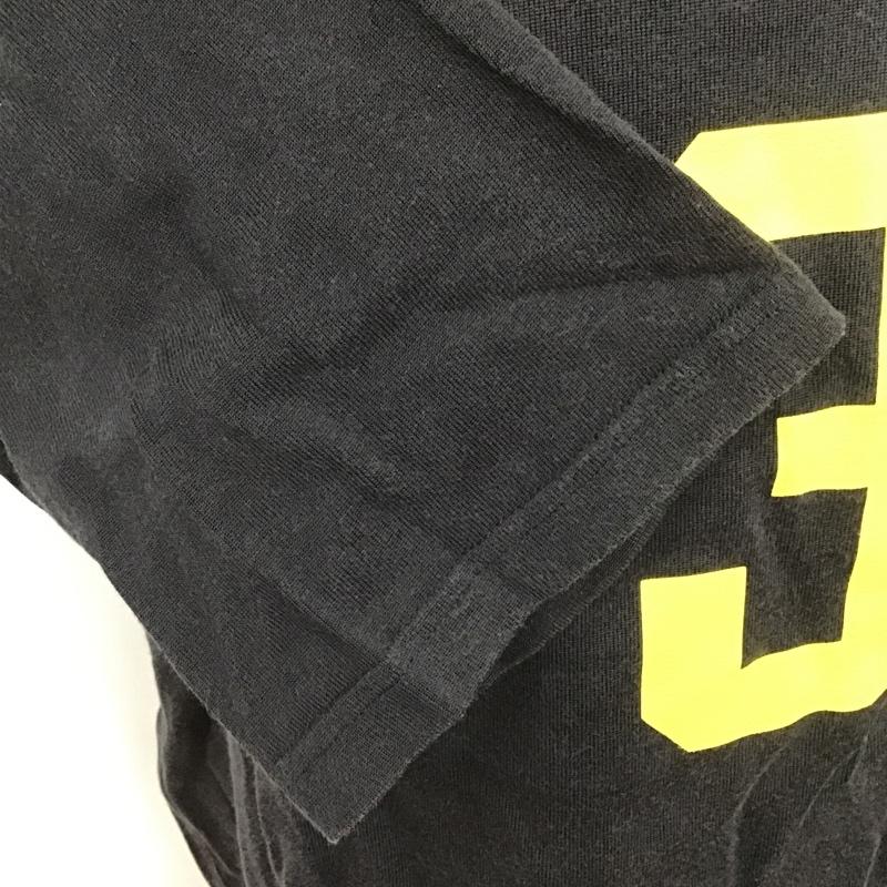 エフエイティー FAT Tシャツ 半袖 半袖カットソー プリントTシャツ クルーネックカットソー ロゴ、文字 黒 / ブラック / X 黄 / イエロー / メンズ USED 古着 中古 10101918