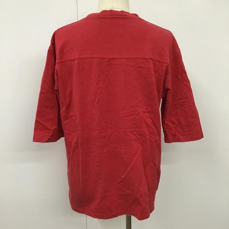 エフエイティー FAT Tシャツ 半袖 半袖カットソー プリントTシャツ クルーネックカットソー ロゴ、文字 赤 / レッド / メンズ USED 古着 中古 10101919