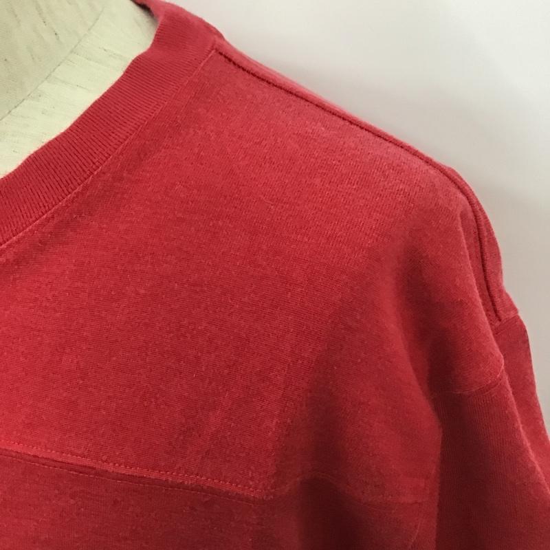 エフエイティー FAT Tシャツ 半袖 半袖カットソー プリントTシャツ クルーネックカットソー ロゴ、文字 赤 / レッド / メンズ USED 古着 中古 10101919