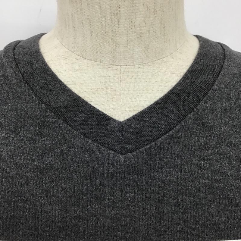 エフエイティー FAT Tシャツ 半袖 半袖カットソー プリントTシャツ Vネックカットソー ロゴ、文字 灰 / グレー / メンズ USED 古着 中古 10101920