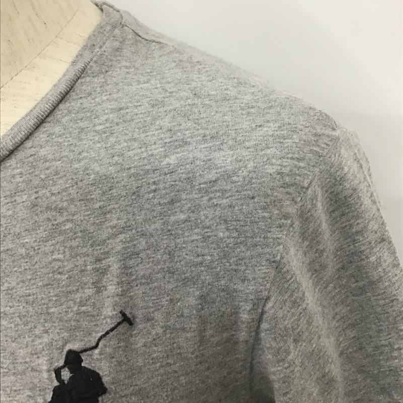 ポロラルフローレン POLO RALPH LAUREN Tシャツ 半袖 半袖カットソー 刺繍Tシャツ クルーネックカットソー S ロゴ、文字 灰 / グレー / メンズ USED 古着 中古 10101922