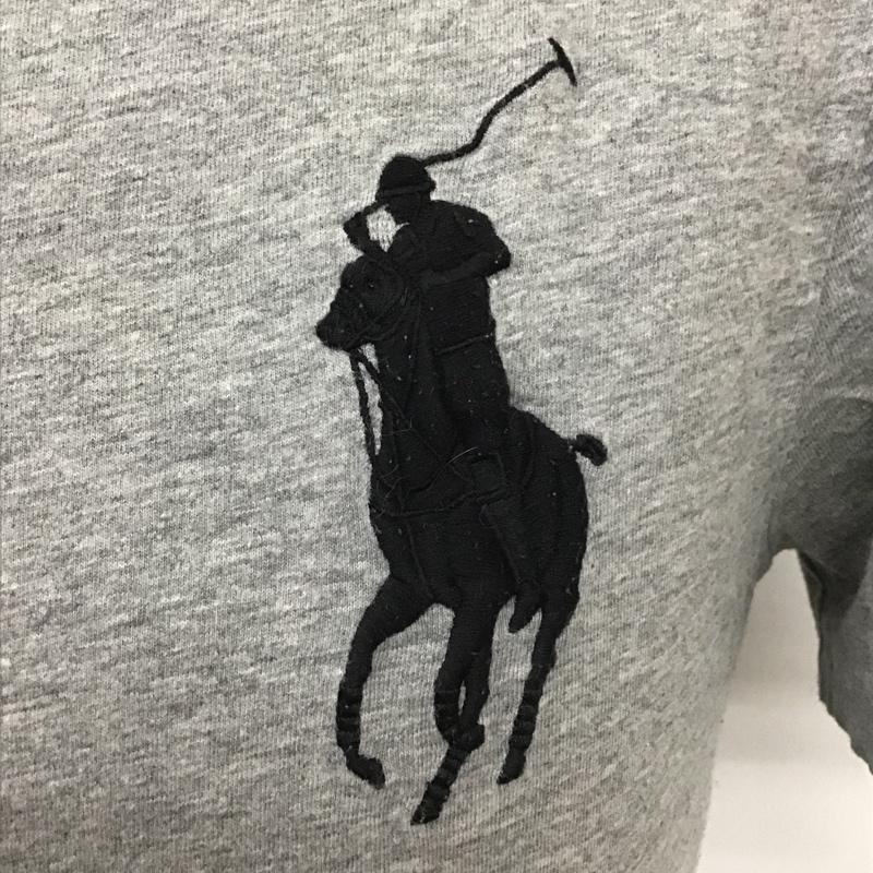 ポロラルフローレン POLO RALPH LAUREN Tシャツ 半袖 半袖カットソー 刺繍Tシャツ クルーネックカットソー S ロゴ、文字 灰 / グレー / メンズ USED 古着 中古 10101922