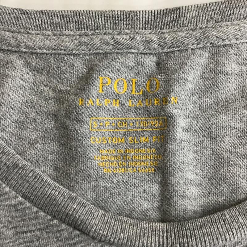 ポロラルフローレン POLO RALPH LAUREN Tシャツ 半袖 半袖カットソー 刺繍Tシャツ クルーネックカットソー S ロゴ、文字 灰 / グレー / メンズ USED 古着 中古 10101922