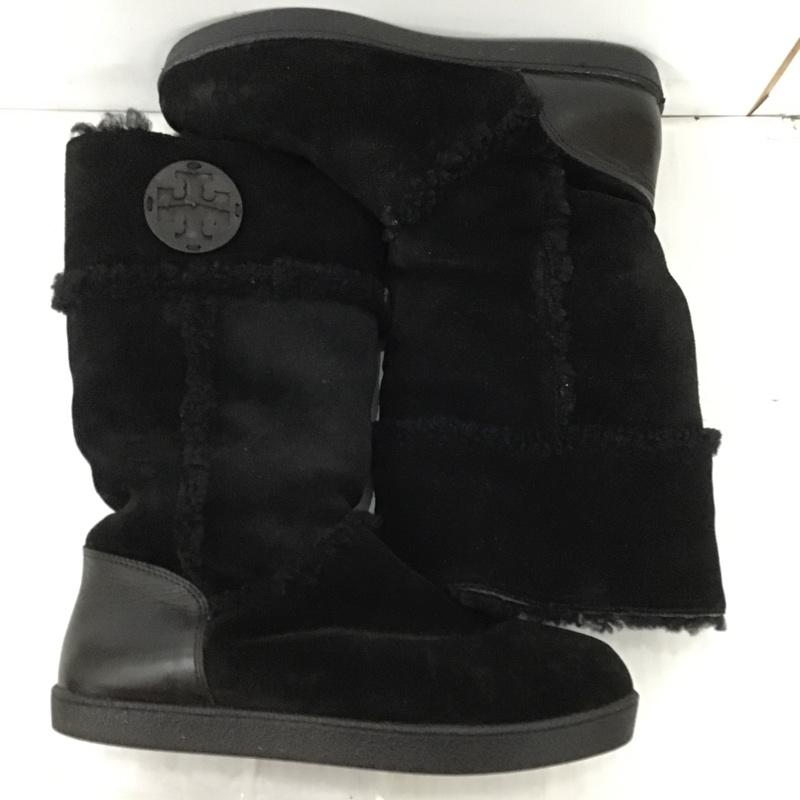 トリーバーチ TORY BURCH ブーツ 一般 111395 ムートンブーツ ワンポイント 黒 / ブラック / レディース USED 古着 中古 10101944