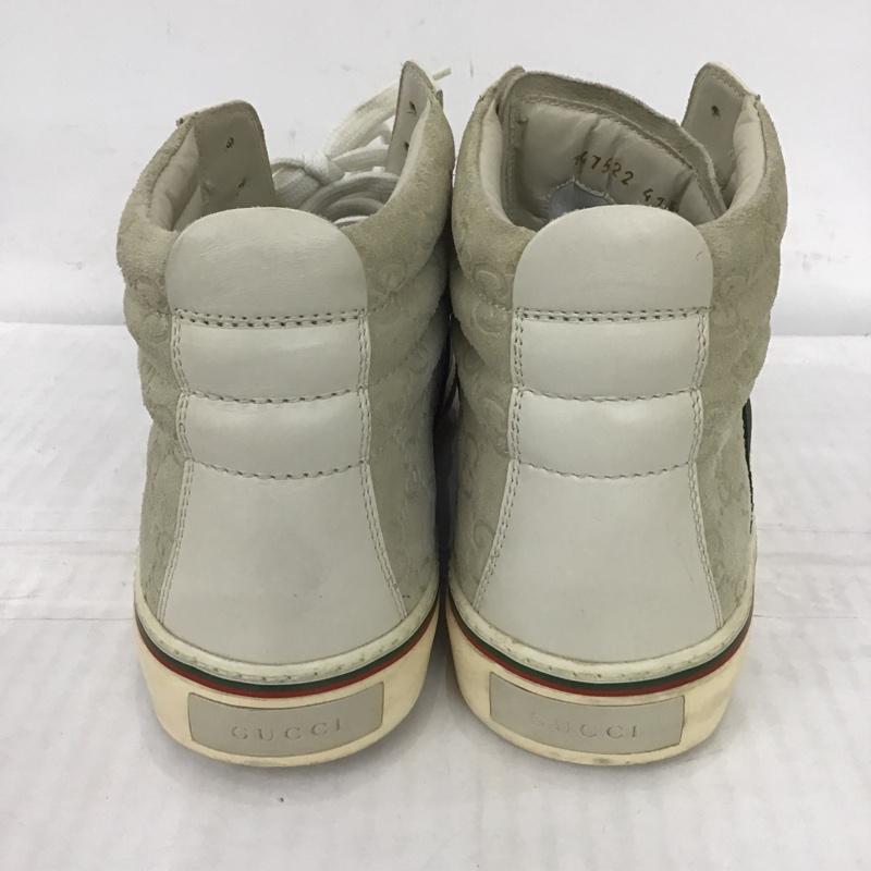 グッチ GUCCI スニーカー スニーカー 147522 ハイカットスニーカー GG 41 1/2 箱有 総柄 白 / ホワイト / X 赤 / レッド / X 緑 / グリーン / メンズ USED 古着 中古 10101947