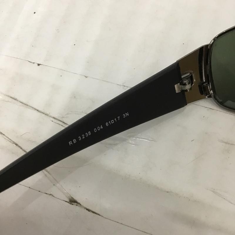 レイバン Ray-Ban めがね・サングラス サングラス RB3238 004 イタリア製 ケース付き ロゴ、文字 黒 / ブラック / X 緑 / グリーン / メンズ USED 古着 中古 10101976