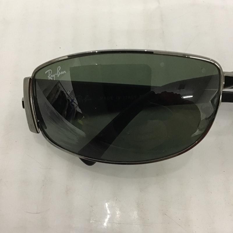 レイバン Ray-Ban めがね・サングラス サングラス RB3238 004 イタリア製 ケース付き ロゴ、文字 黒 / ブラック / X 緑 / グリーン / メンズ USED 古着 中古 10101976
