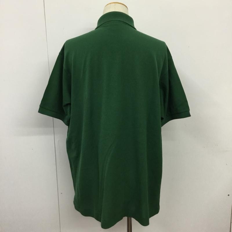 ラコステ LACOSTE ポロシャツ 半袖 半袖カットソー ポロシャツ カラーシャツ カジュアルシャツ XXL ロゴ、文字 緑 / グリーン / メンズ USED 古着 中古 10102000