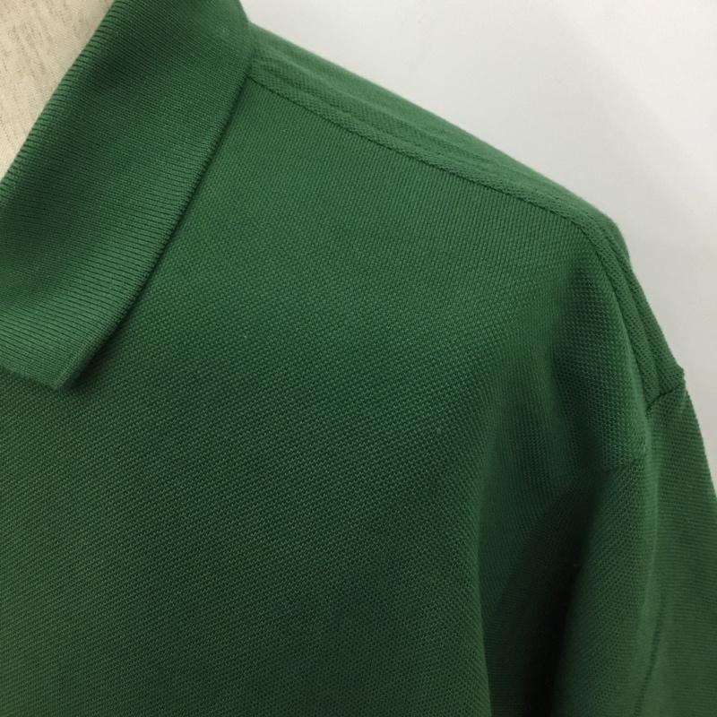 ラコステ LACOSTE ポロシャツ 半袖 半袖カットソー ポロシャツ カラーシャツ カジュアルシャツ XXL ロゴ、文字 緑 / グリーン / メンズ USED 古着 中古 10102000