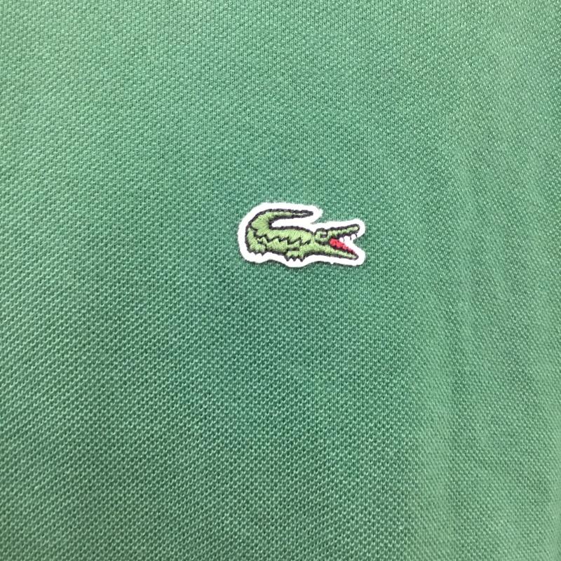 ラコステ LACOSTE ポロシャツ 半袖 半袖カットソー ポロシャツ カラーシャツ カジュアルシャツ XXL ロゴ、文字 緑 / グリーン / メンズ USED 古着 中古 10102000
