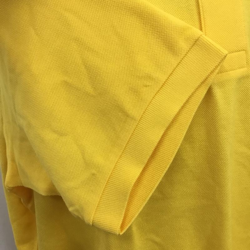 ラコステ LACOSTE ポロシャツ 半袖 半袖ポロシャツ カラーシャツ 半袖カットソー XXL ロゴ、文字 黄 / イエロー / メンズ USED 古着 中古 10102010