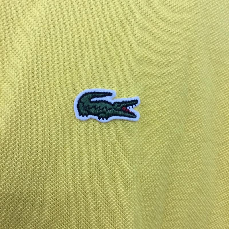 ラコステ LACOSTE ポロシャツ 半袖 半袖ポロシャツ カラーシャツ 半袖カットソー XXL ロゴ、文字 黄 / イエロー / メンズ USED 古着 中古 10102010