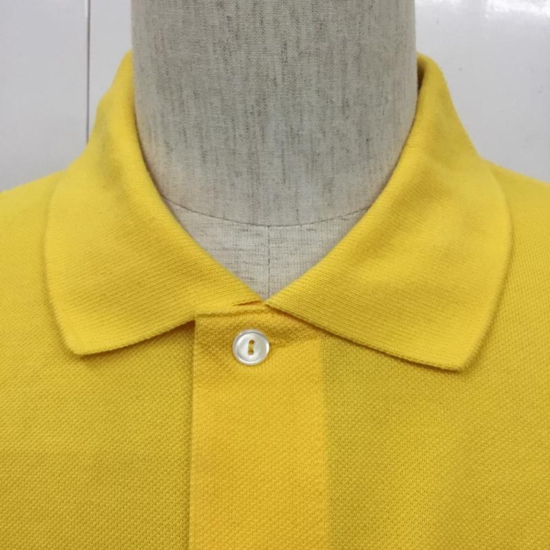 ラコステ LACOSTE ポロシャツ 半袖 半袖ポロシャツ カラーシャツ 半袖カットソー XXL ロゴ、文字 黄 / イエロー / メンズ USED 古着 中古 10102010