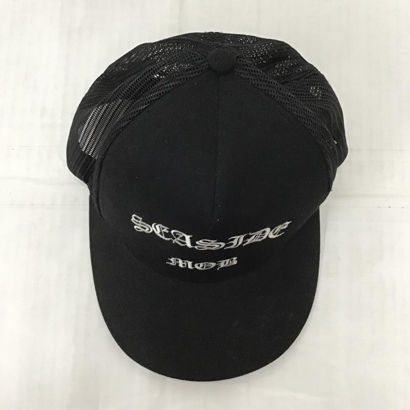 サニーシーサイダー Sunny C Sider 帽子 キャップ メッシュキャップ ロゴ、文字 黒 / ブラック / メンズ USED 古着 中古 10102011