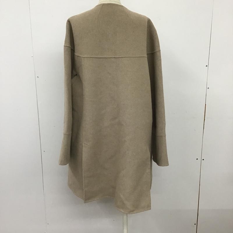 ザラベーシック ZARA BASIC ジャケット、上着 ジャンパー、ブルゾン ノーカラージャケット カジュアルジャケット ロングコート アウター M 無地 ベージュ / ベージュ / レディース USED 古着 中古 10102037