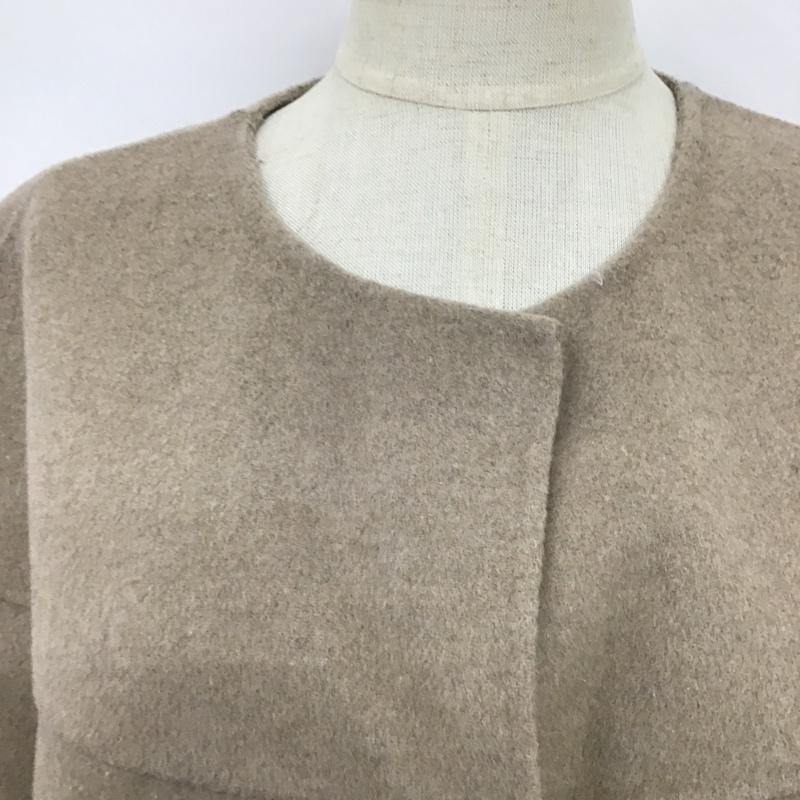 ザラベーシック ZARA BASIC ジャケット、上着 ジャンパー、ブルゾン ノーカラージャケット カジュアルジャケット ロングコート アウター M 無地 ベージュ / ベージュ / レディース USED 古着 中古 10102037