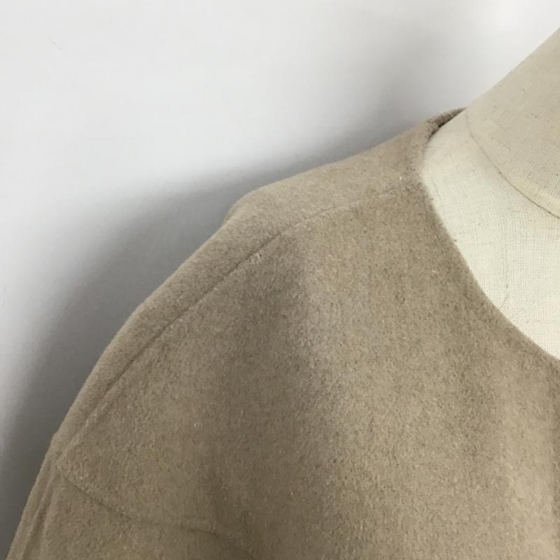 ザラベーシック ZARA BASIC ジャケット、上着 ジャンパー、ブルゾン ノーカラージャケット カジュアルジャケット ロングコート アウター M 無地 ベージュ / ベージュ / レディース USED 古着 中古 10102037