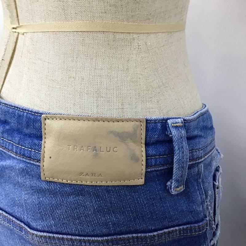 ザラ ZARA パンツ デニム、ジーンズ デニムパンツ スリムパンツ ストレッチパンツ ジーンズ 36 無地 インディゴ / インディゴ /  レディース USED 古着 中古 10102040