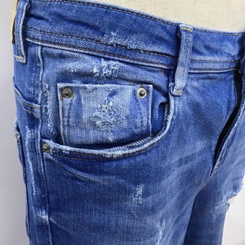 ザラ ZARA パンツ デニム、ジーンズ デニムパンツ スリムパンツ ストレッチパンツ ジーンズ 36 無地 インディゴ / インディゴ /  レディース USED 古着 中古 10102040