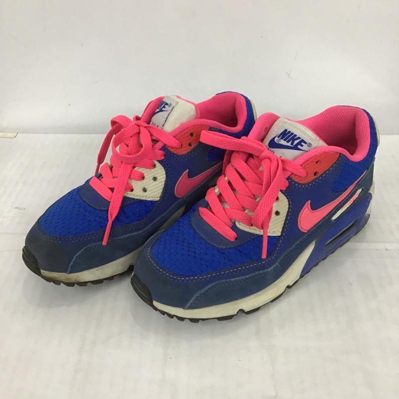 ナイキ NIKE スニーカー スニーカー 345017-121 AIR MAX90 23cm 23.0cm ロゴ、文字 青 / ブルー / X 白 / ホワイト / X 桃 / ピンク / レディース USED 古着 中古 10102051