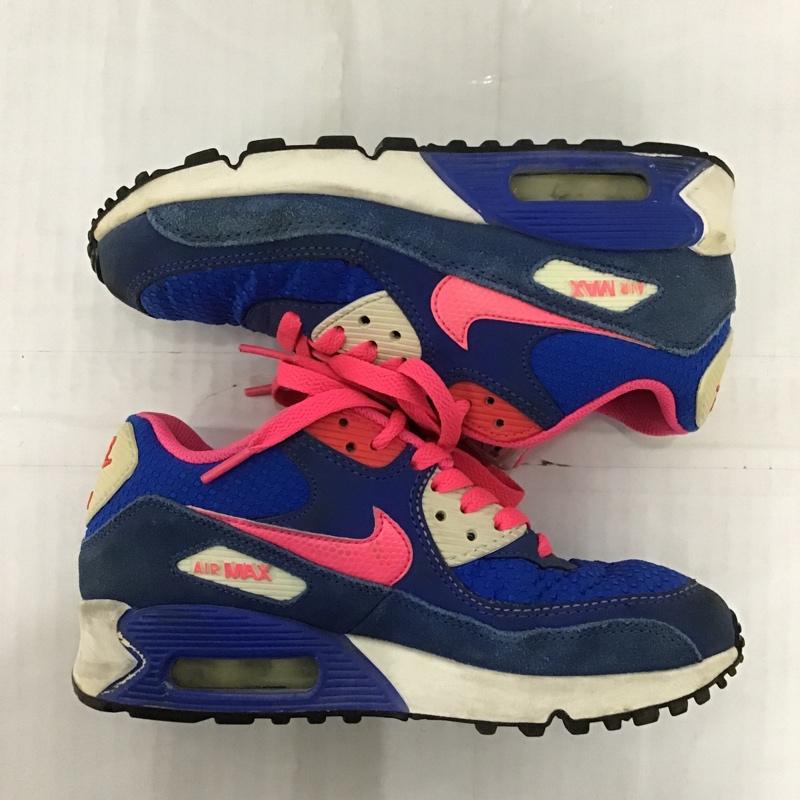 ナイキ NIKE スニーカー スニーカー 345017-121 AIR MAX90 23cm 23.0cm ロゴ、文字 青 / ブルー / X 白 / ホワイト / X 桃 / ピンク / レディース USED 古着 中古 10102051