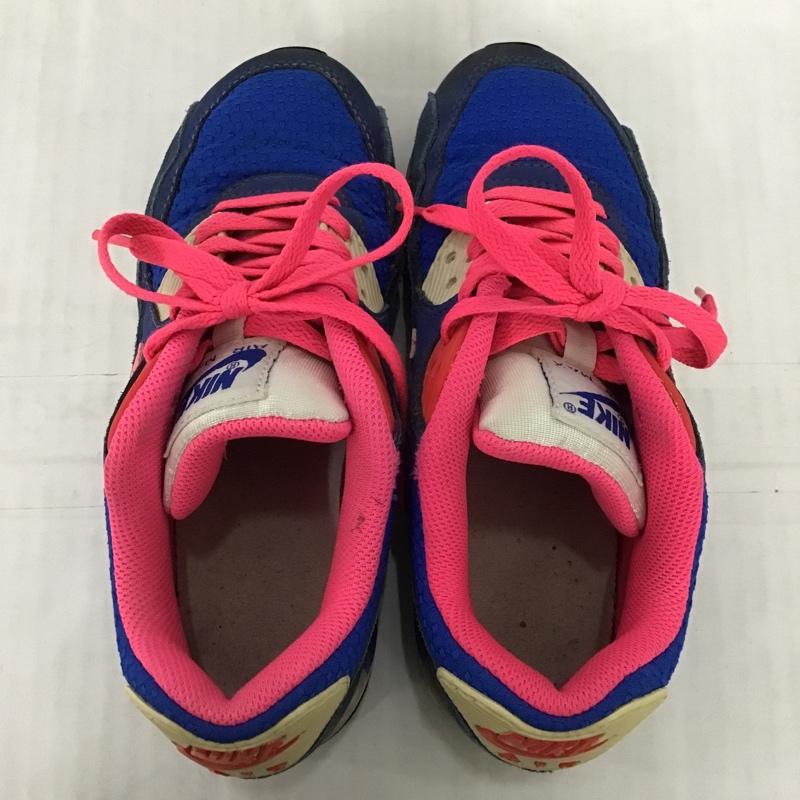 ナイキ NIKE スニーカー スニーカー 345017-121 AIR MAX90 23cm 23.0cm ロゴ、文字 青 / ブルー / X 白 / ホワイト / X 桃 / ピンク / レディース USED 古着 中古 10102051