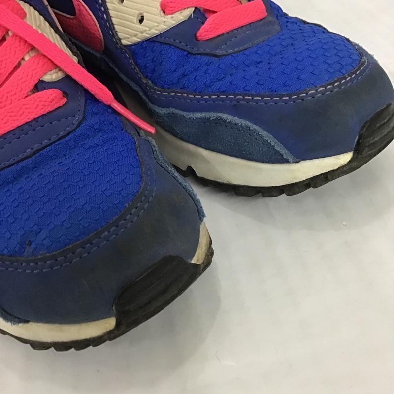 ナイキ NIKE スニーカー スニーカー 345017-121 AIR MAX90 23cm 23.0cm ロゴ、文字 青 / ブルー / X 白 / ホワイト / X 桃 / ピンク / レディース USED 古着 中古 10102051